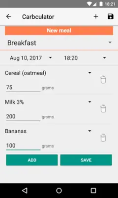 Carbculator android App screenshot 5